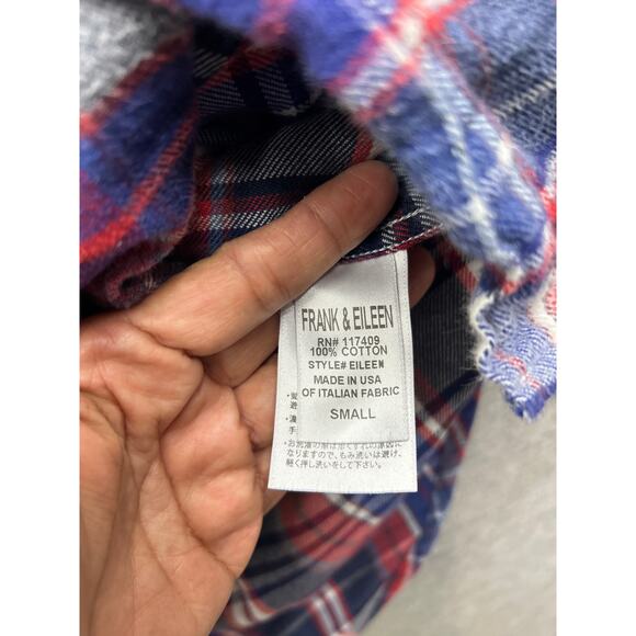 FRANK & EILEEN PLAID EILEEN FLEECE BUTTON SHIRT, SIZE S - Picture 4 of 7
